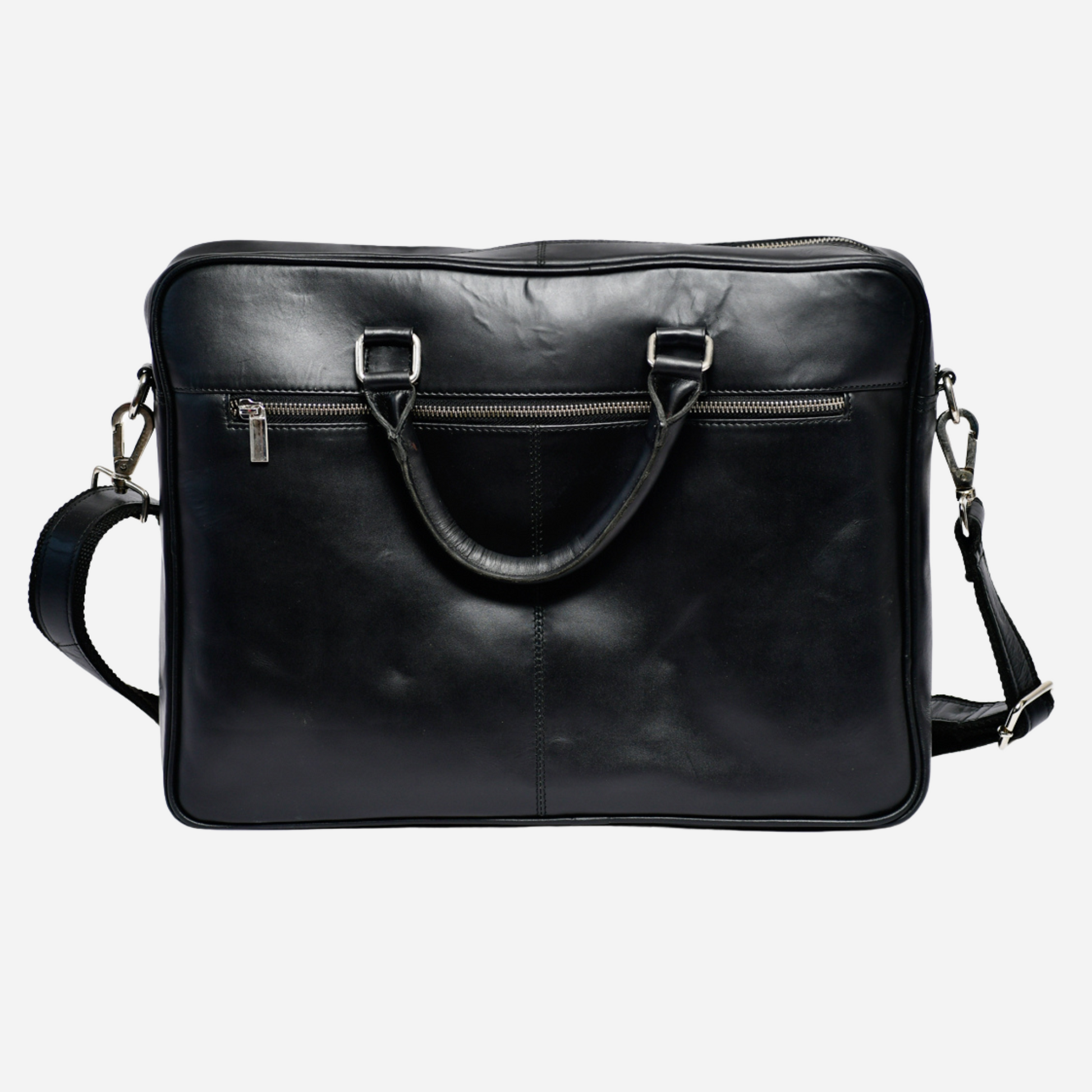 Black Leather Laptop Bag