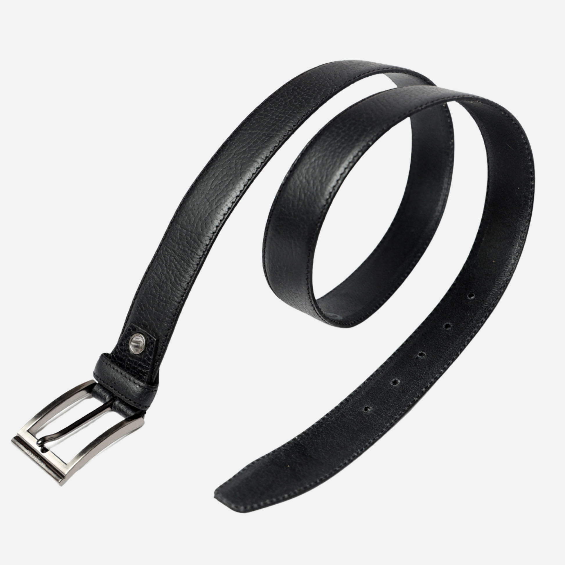 black leather belt