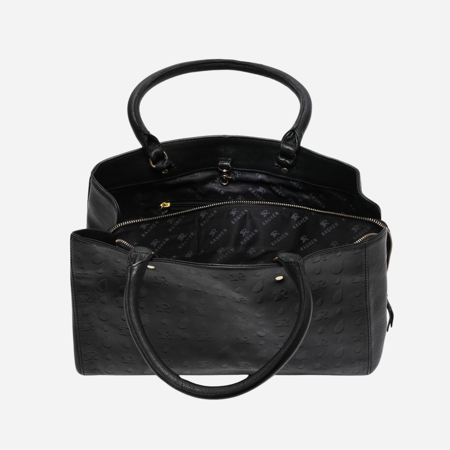 Ebony Elegance Leather Tote